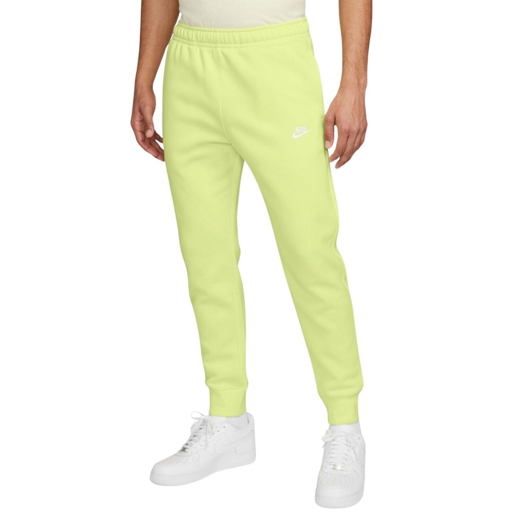 Nike Sportswear Club Fleece Joggers Mens L Lemon Twist Sweatpants BV2671-738